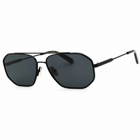 Salvatore Ferragamo Men's Sunglasses - Black Metal Navigator Frame | SF303SLN 001