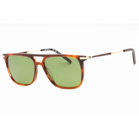 Salvatore Ferragamo Men's Sunglasses - Striped Brown Plastic Square Frame | SF966S 216