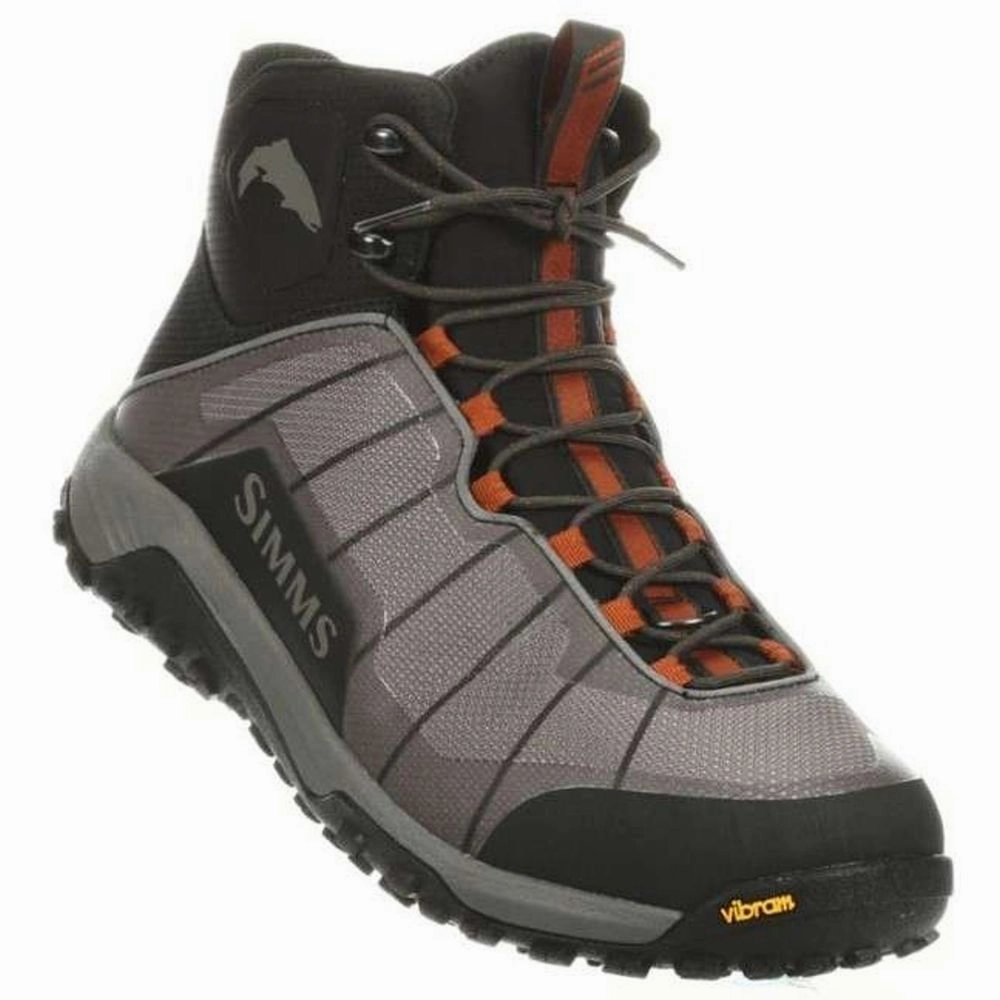 Simms 12631-016-10 Flyweight Vibram Sole Wading Boots for Men - Steel Grey - 10M