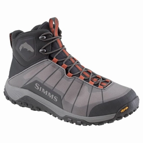 Simms 12631-016-10 Flyweight Vibram Sole Wading Boots for Men - Steel Grey - 10M