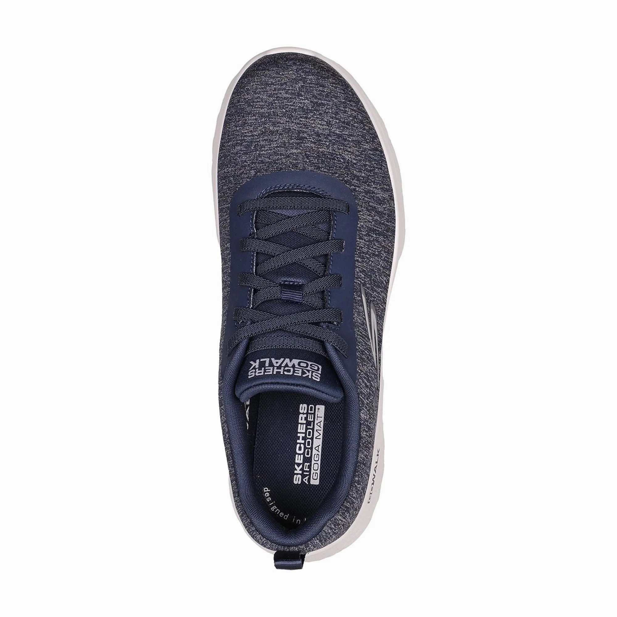 Skechers 13681482 Women's GO WALK Flex Dazzling Smile Slip On Sneaker, 7.5 Navy