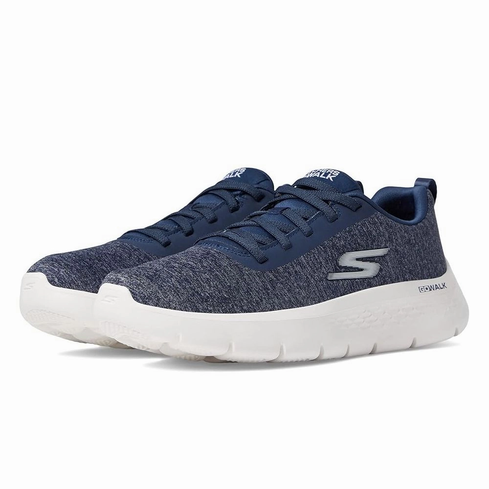 Skechers 13681482 Women's GO WALK Flex Dazzling Smile Slip On Sneaker, 7.5 Navy