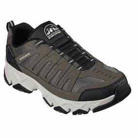 Skechers 237345WW Men's Crossbar Slip-on Sneaker, Brown/Black, Extra Wide 14