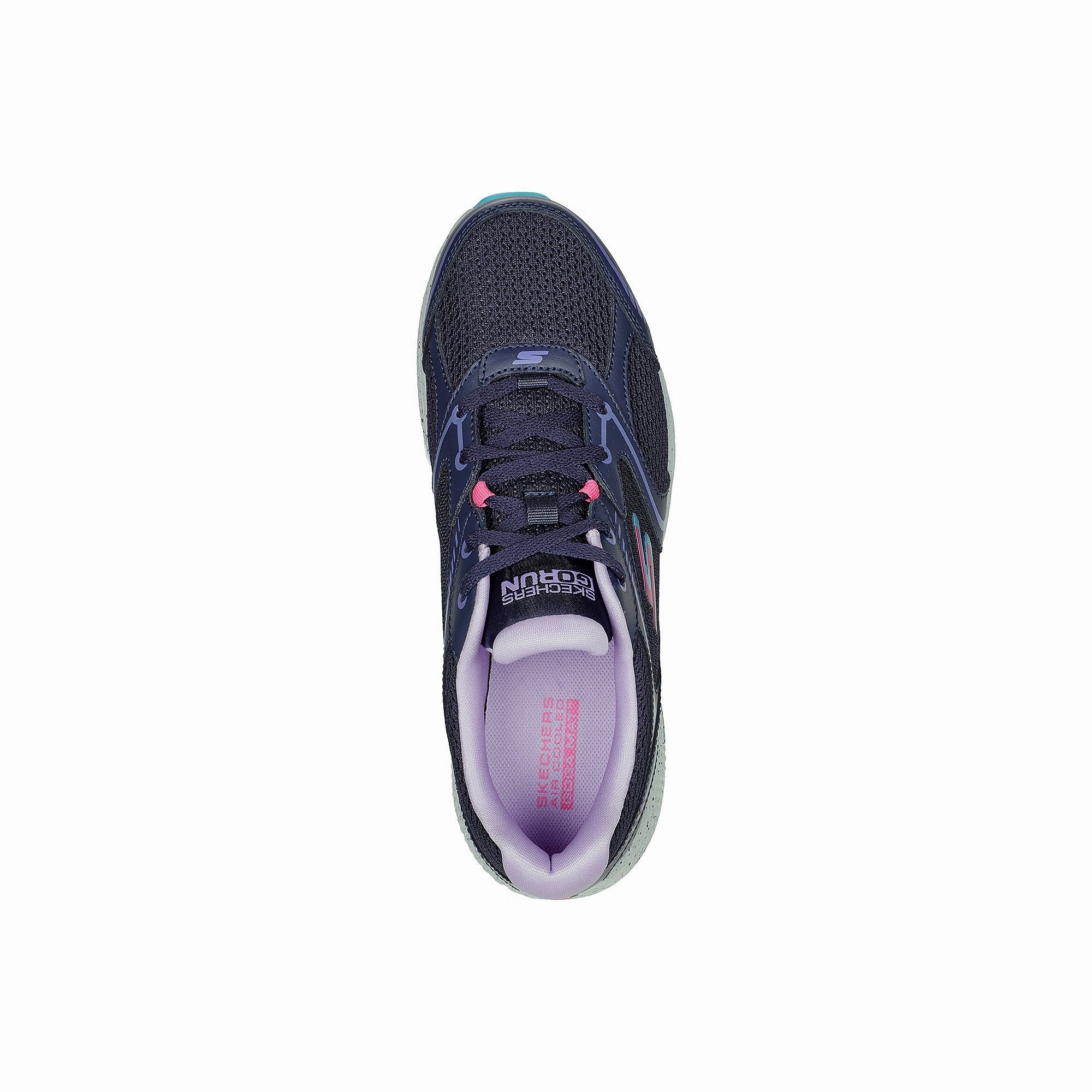 Skechers Go Run Consistent Vivid Horizon Womens Running Shoes - NAVY LAVENDER 11 WIDE