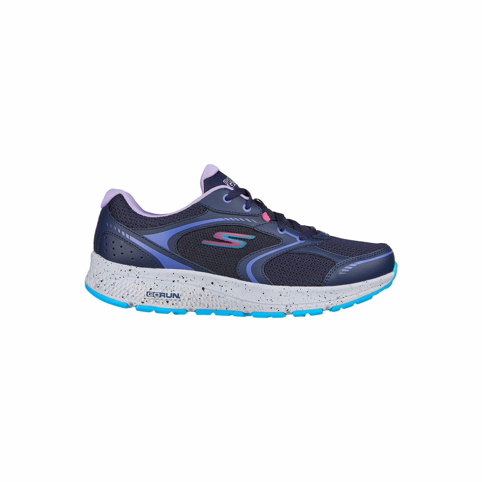 Skechers Go Run Consistent Vivid Horizon Womens Running Shoes - NAVY LAVENDER 11 WIDE
