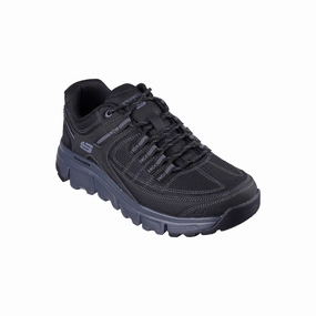 Skechers Mens Summits At Upperdraft Walking Shoes Wide Width - BLACK CHARCOAL 12 WIDE
