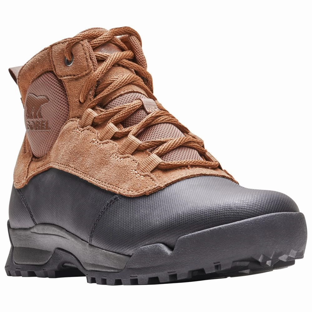 Sorel Buxton Lite Insulated Waterproof Winter Boots for Men - Elk/Black - 10M