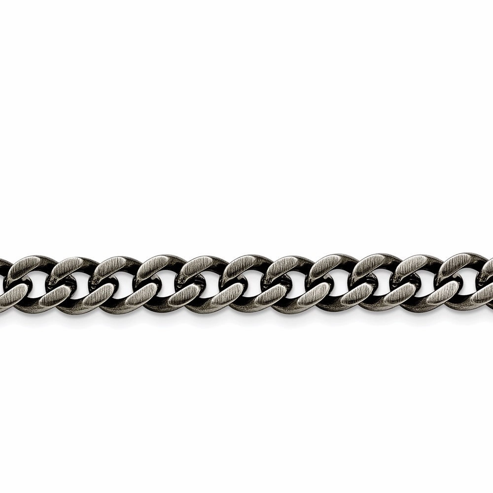 Stainless Steel 9.25mm Oxidized Curb Chain | SRN1612