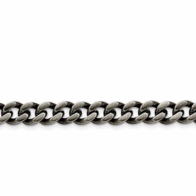 Stainless Steel 9.25mm Oxidized Curb Chain | SRN1612