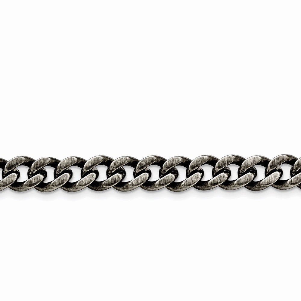 Stainless Steel 9.25mm Oxidized Curb Chain | SRN1612