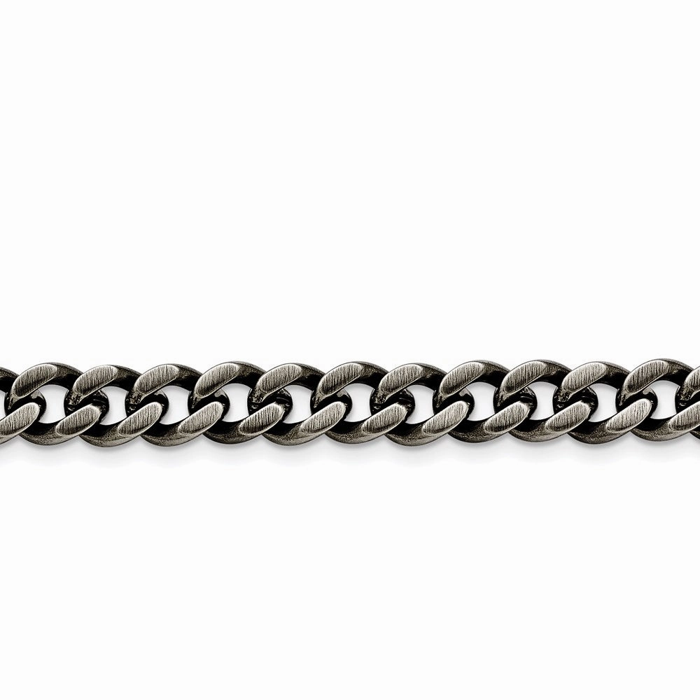 Stainless Steel 9.25mm Oxidized Curb Chain | SRN1612