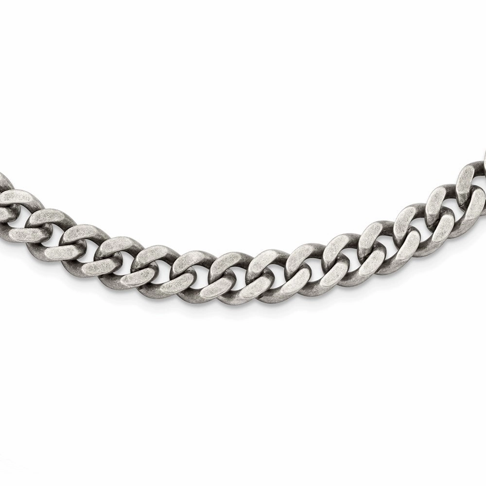 Stainless Steel 9.25mm Oxidized Curb Chain | SRN1612