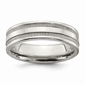 Stainless Steel Polished 6mm Band | SR674