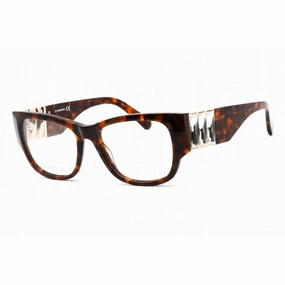 Swarovski Men's Eyeglasses - Rectangular Shape Dark Havana Plastic Frame | SK5473 052