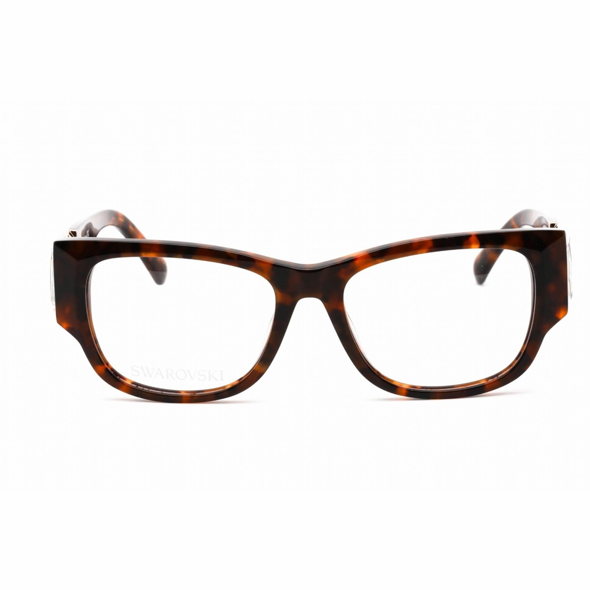 Swarovski Men's Eyeglasses - Rectangular Shape Dark Havana Plastic Frame | SK5473 052