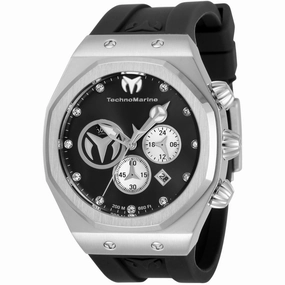 Technomarine Men's Watch - Reef Sun Quartz Silver Tone and Black Dial | TM-520000