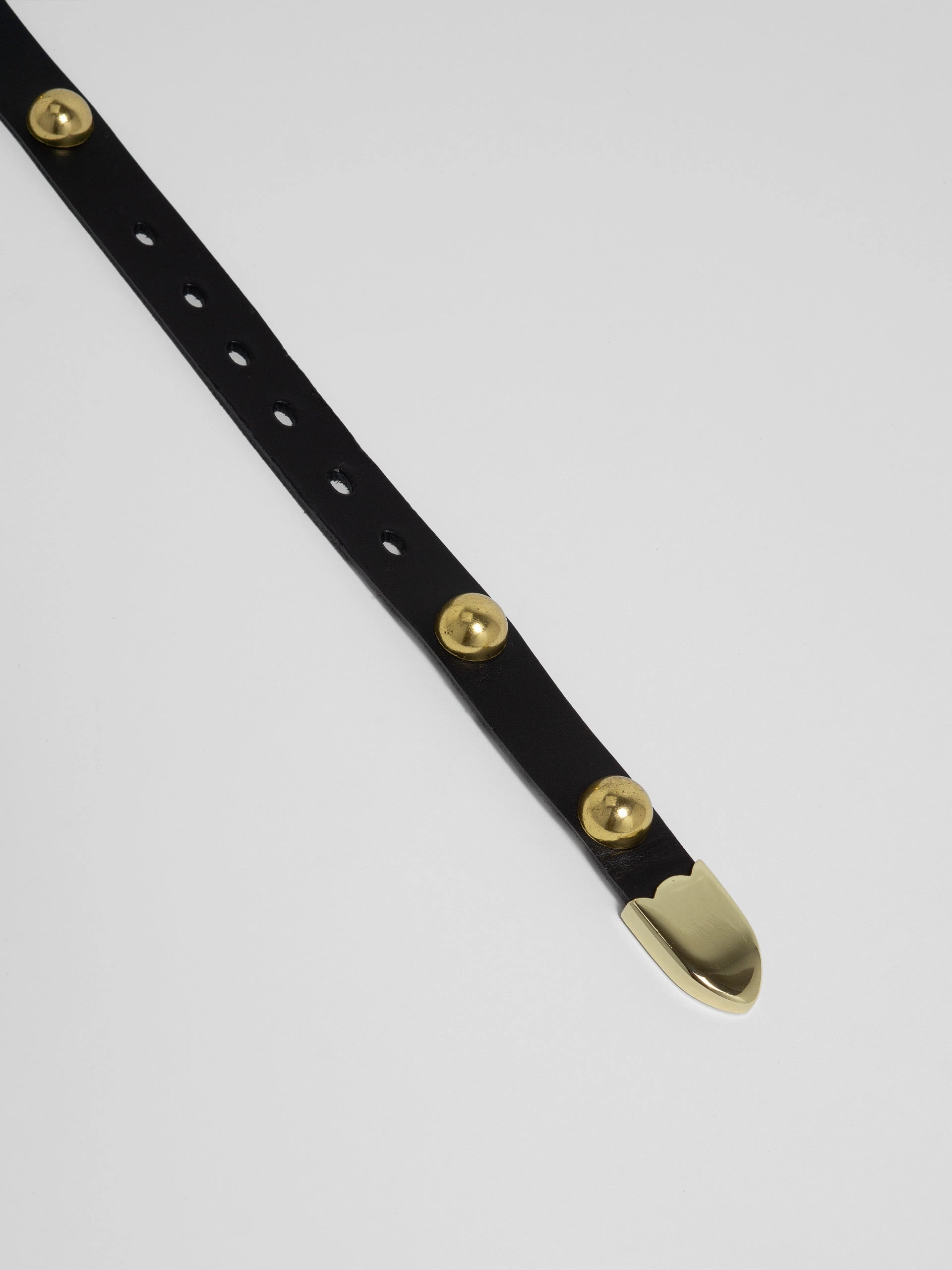 The Lair Margot Dome Studded Belt Brass