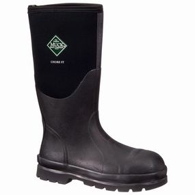The Original Muck Boot Company Chore Boot All Conditions Steel Toe Work Boots for Men - Black - 9M