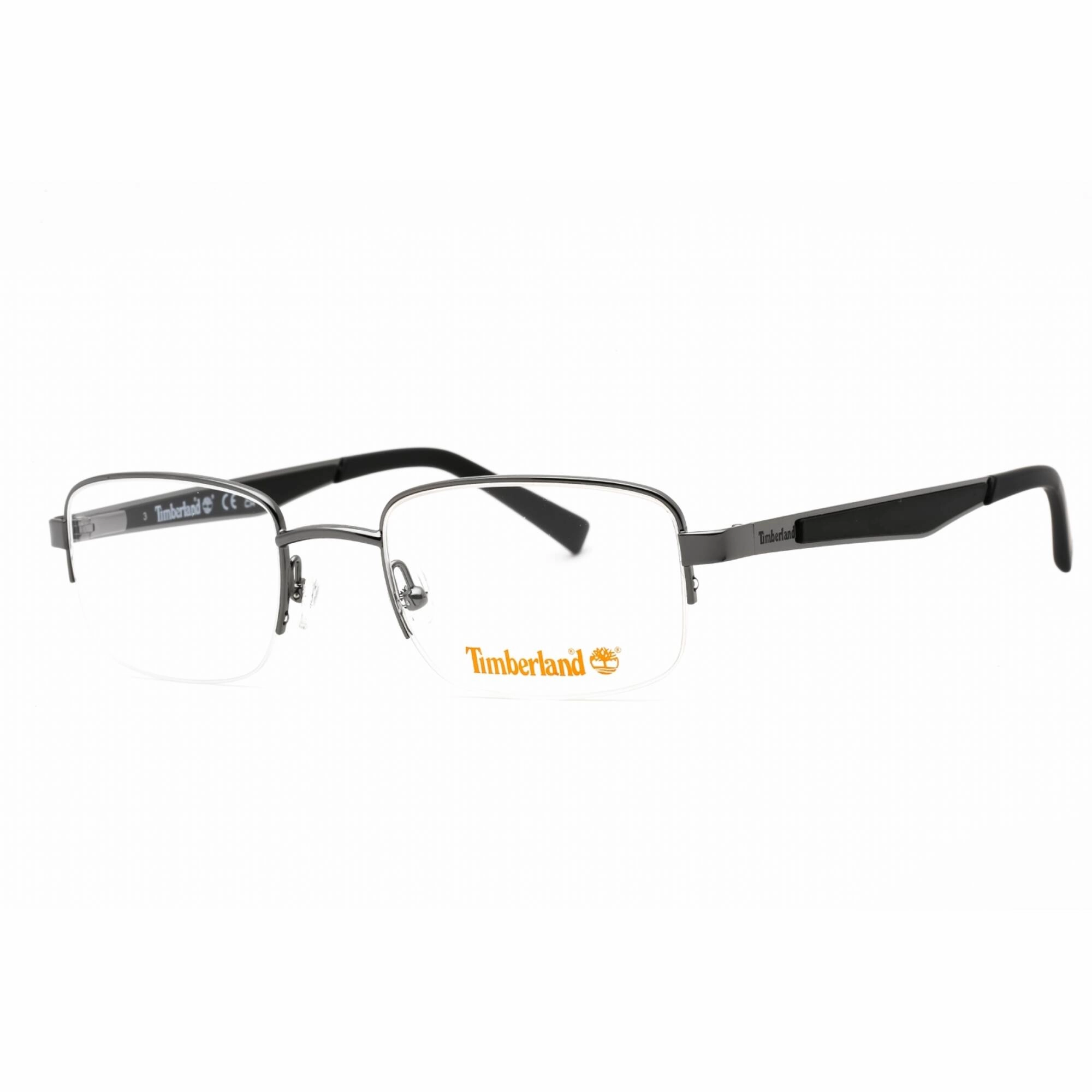 Timberland Men's Eyeglasses - Shiny Gunmetal Metal Half Rim Frame, 56 mm | TB1787 008