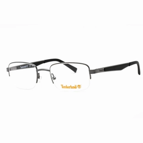 Timberland Men's Eyeglasses - Shiny Gunmetal Metal Half Rim Frame, 56 mm | TB1787 008