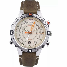Timex Men's Watch - Expedition Tide-Temp-Compass Beige Dial Green Strap | TW2V49000