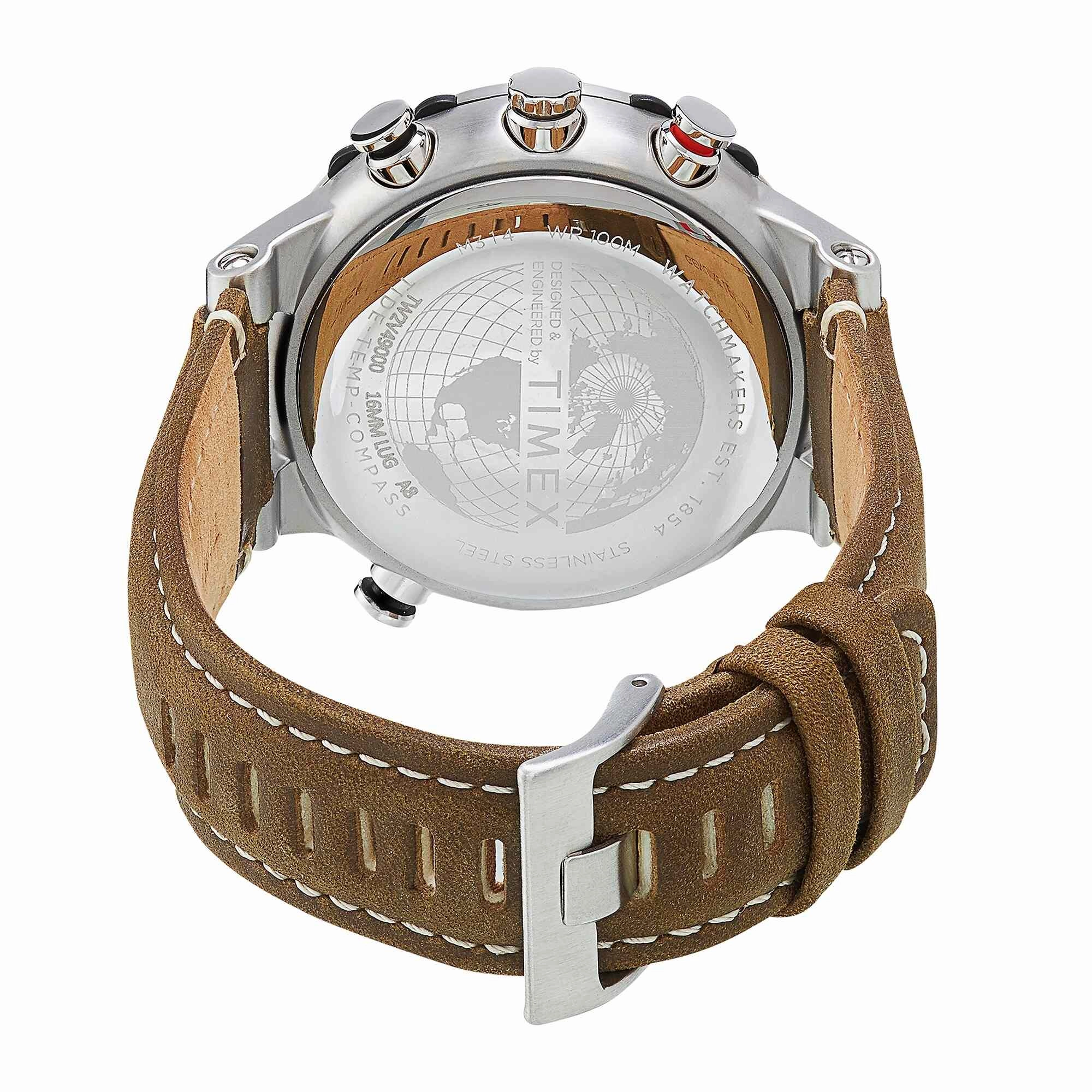 Timex Men's Watch - Expedition Tide-Temp-Compass Beige Dial Green Strap | TW2V49000