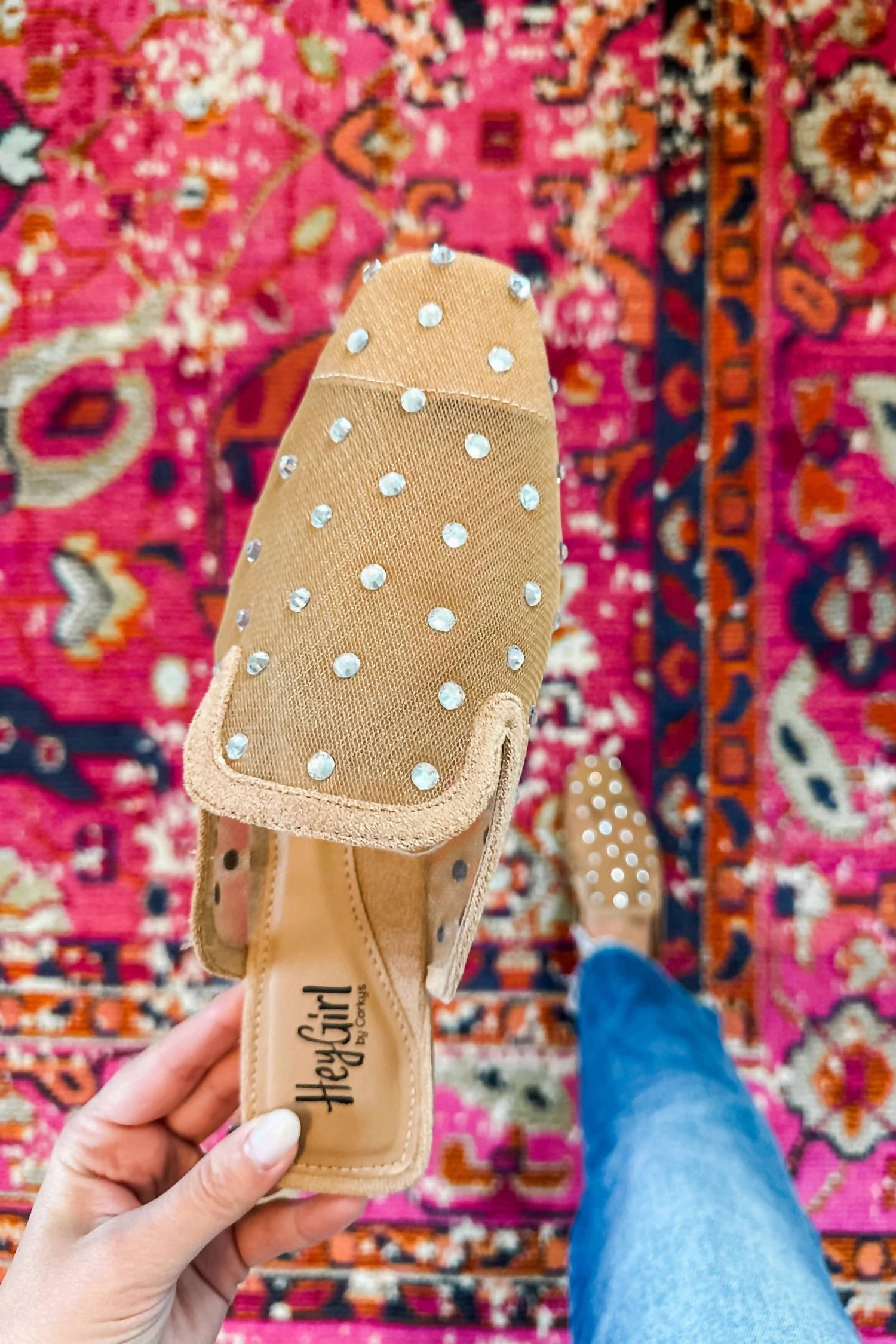 To Die For Studded Mule In Camel