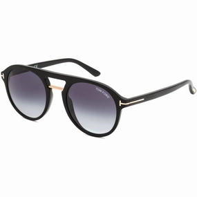 Tom Ford Men's Sunglasses - Shiny Black 54mm Frame Gradient Blue Lens | FT0675 01W