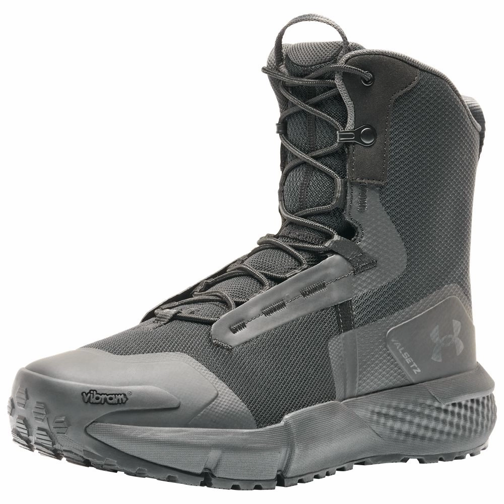 Under Armour 3027383-001 Valsetz Side Zip Tactical Boots for Men - Black - 11.5M