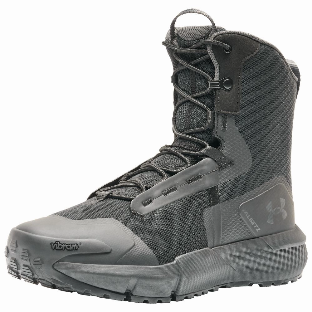 Under Armour 3027383-001 Valsetz Side Zip Tactical Boots for Men - Black - 11.5M