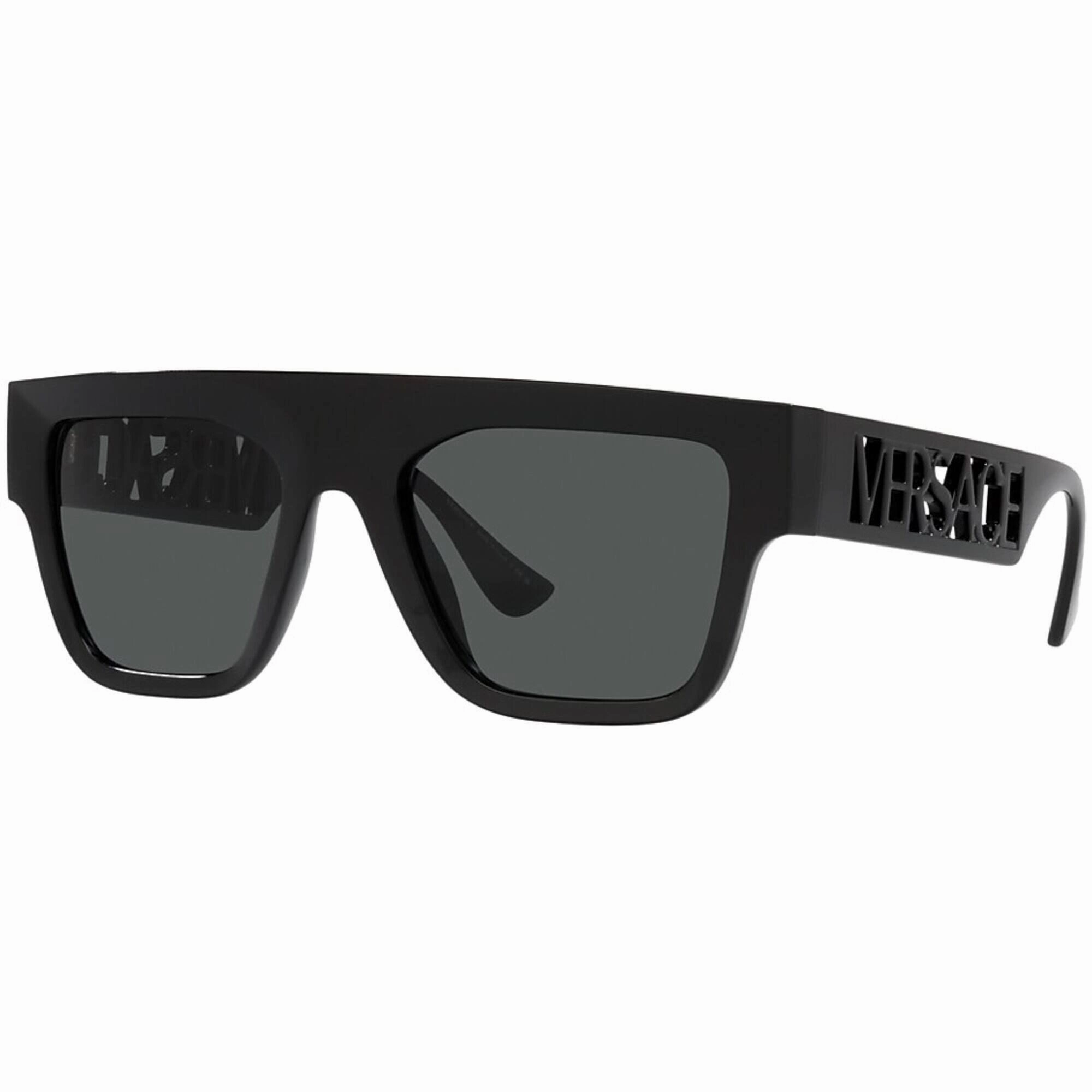 Versace Men's Sunglasses - Black Plastic Square Frame Dark Grey Lens | 4430U GB1/87