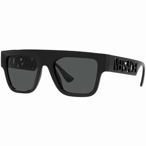 Versace Men's Sunglasses - Black Plastic Square Frame Dark Grey Lens | 4430U GB1/87