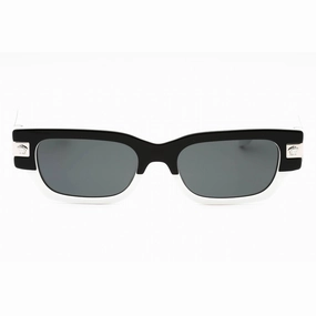 Versace Men's Sunglasses - Black/White Rectangular Half Rim Frame | 0VE4465 545987