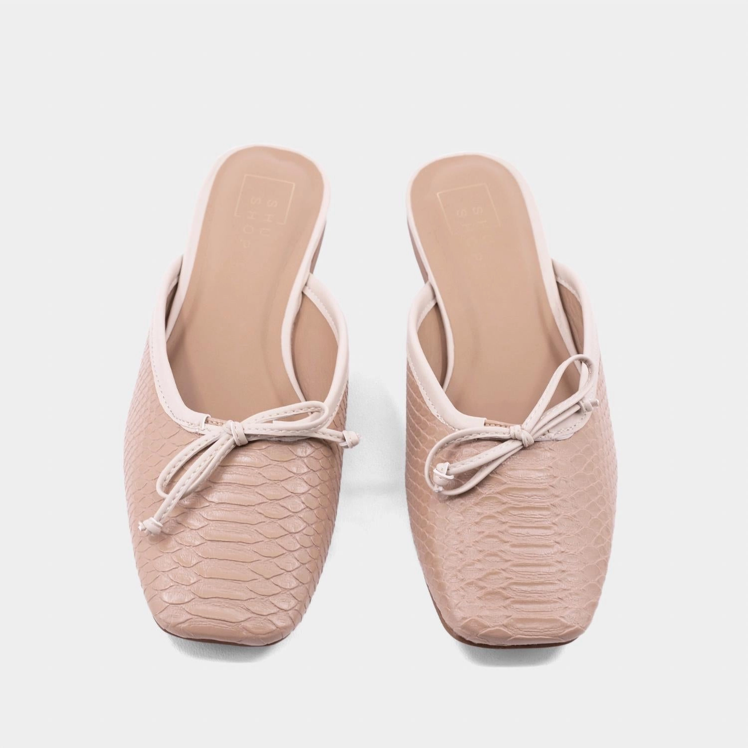 Women's Andrea Slip-On Mule In Nude Snake