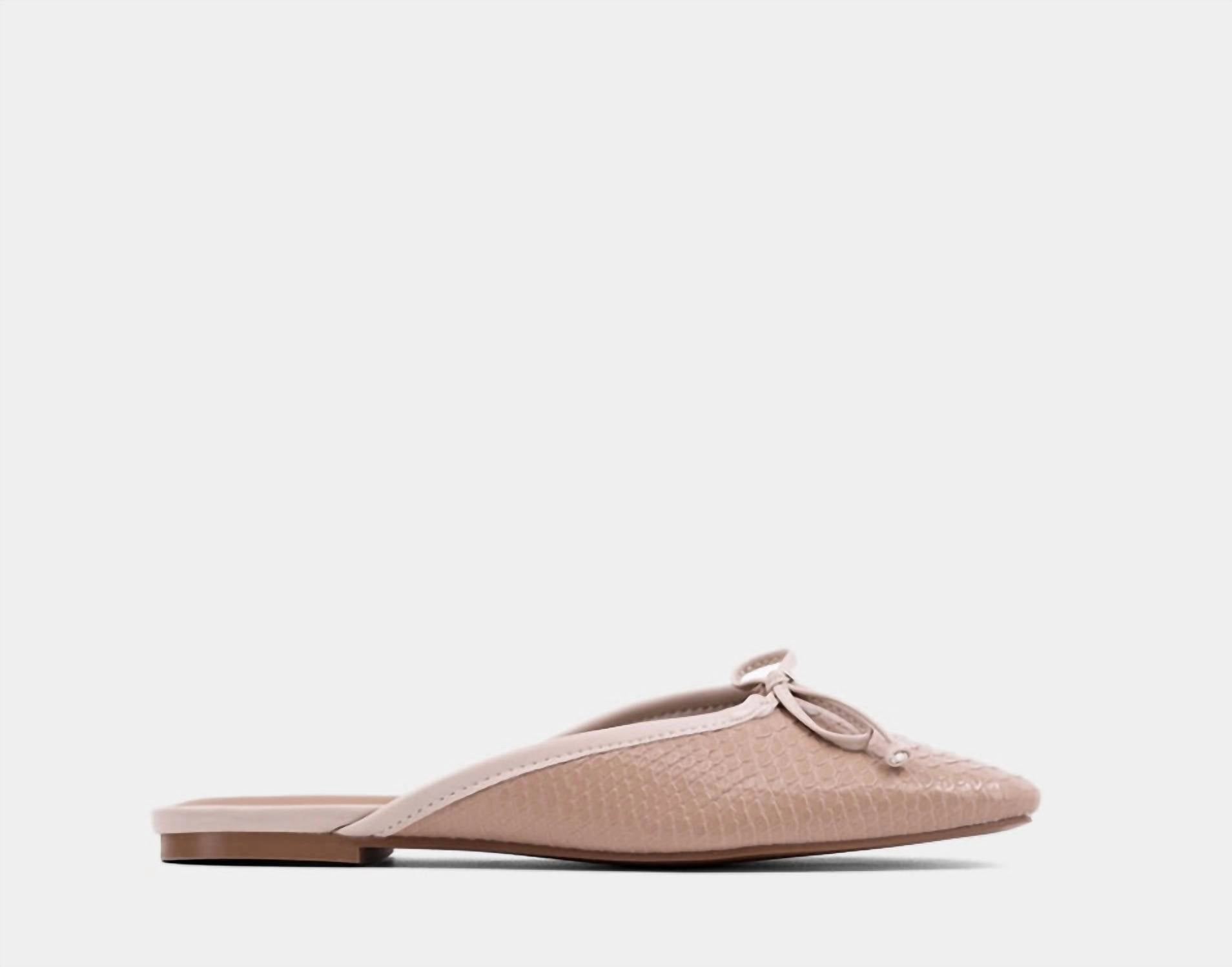 Women's Andrea Slip-On Mule In Nude Snake