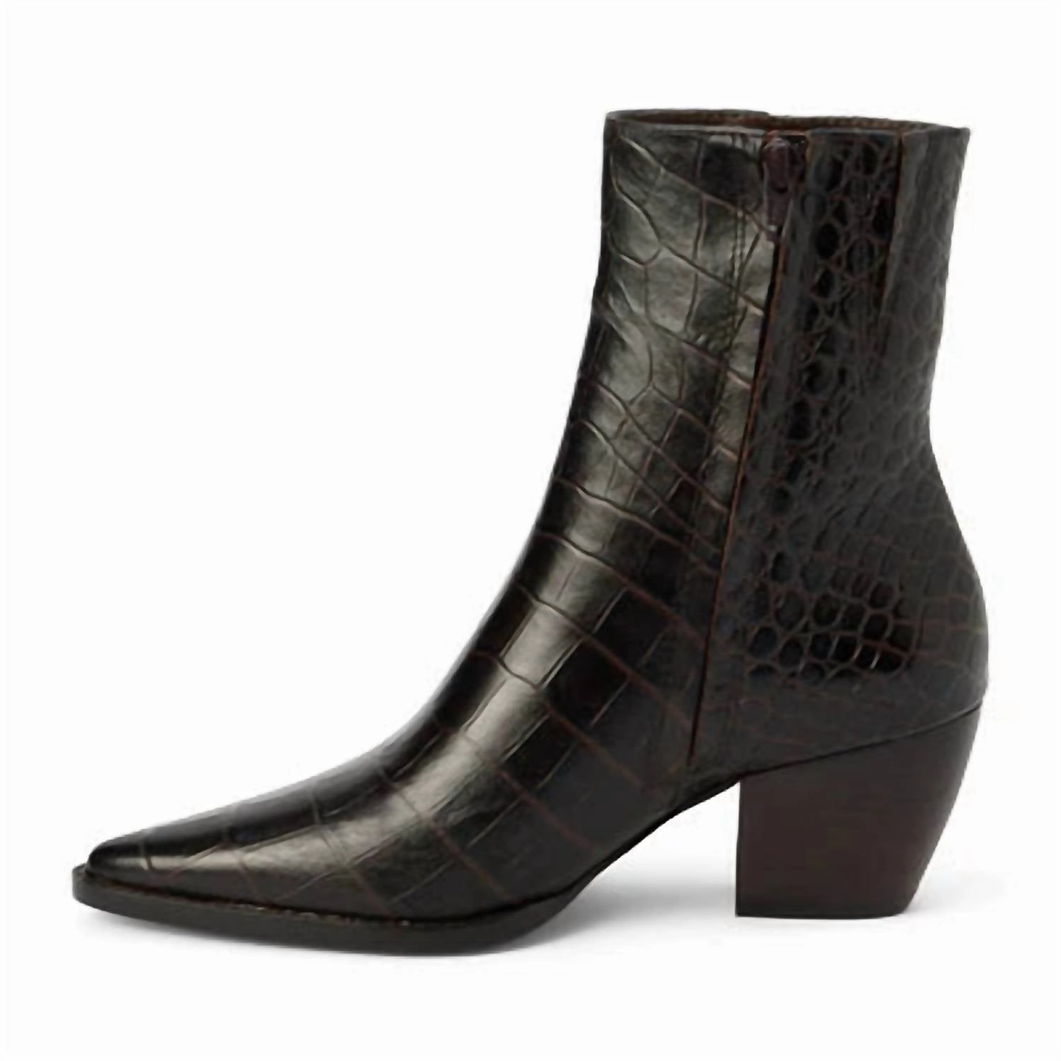 Women's Caty Boot In Espresso Brown Croc