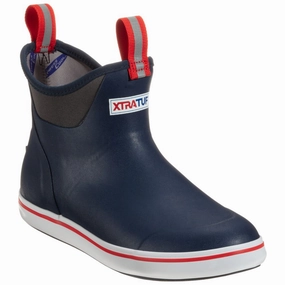 Xtratuf 22733-NVY-080 Ankle Deck Boots for Men - Navy/Red - 8M