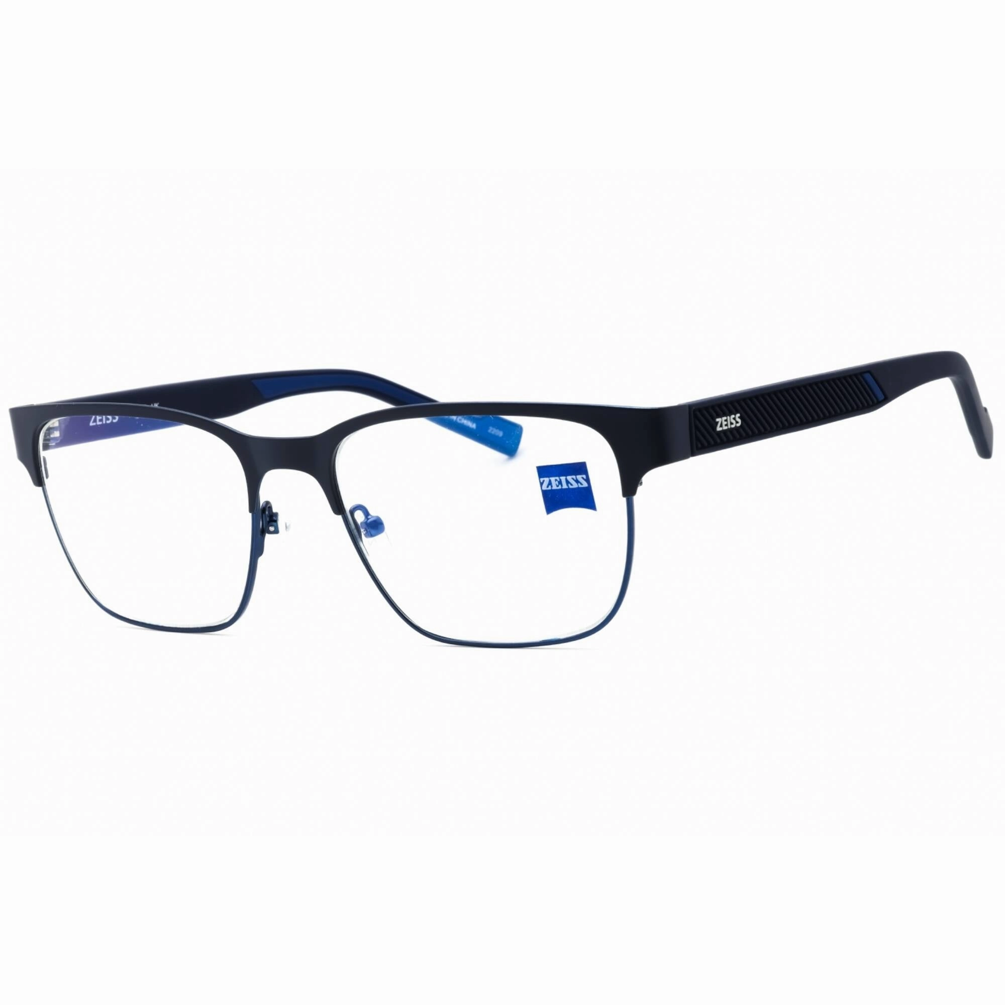 Zeiss Men's Eyeglasses - Matte Blue Metal Full Rim Rectangular Frame | ZS22403 401