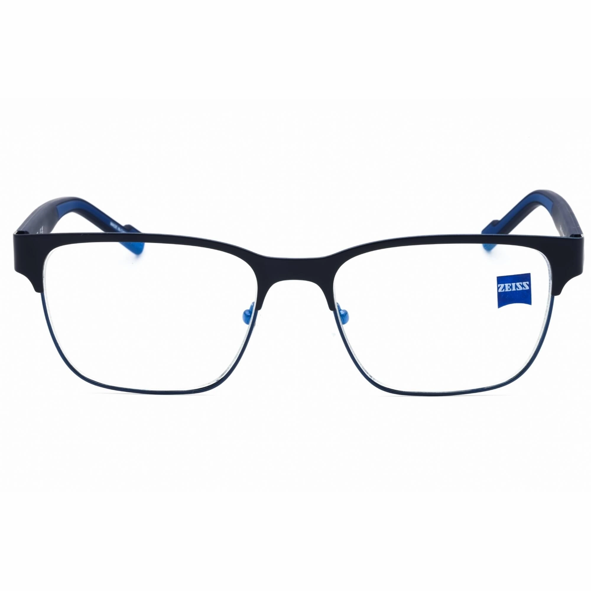 Zeiss Men's Eyeglasses - Matte Blue Metal Full Rim Rectangular Frame | ZS22403 401